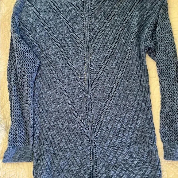 NWT Motherhood Blue Open-Weave Knit Sweater - Picture 7 of 9